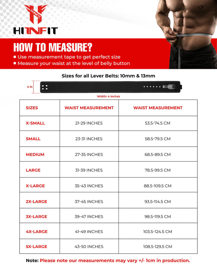 13mm Powerlifting Lever Belt (Black/Black)