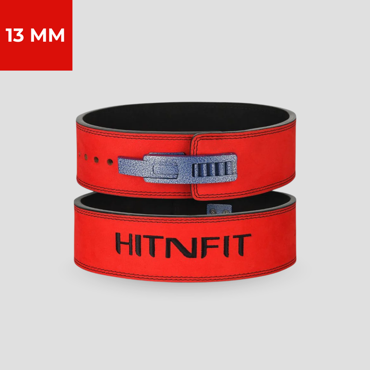 13mm Powerlifting Lever Belt - Premium Edition (Red/Black)