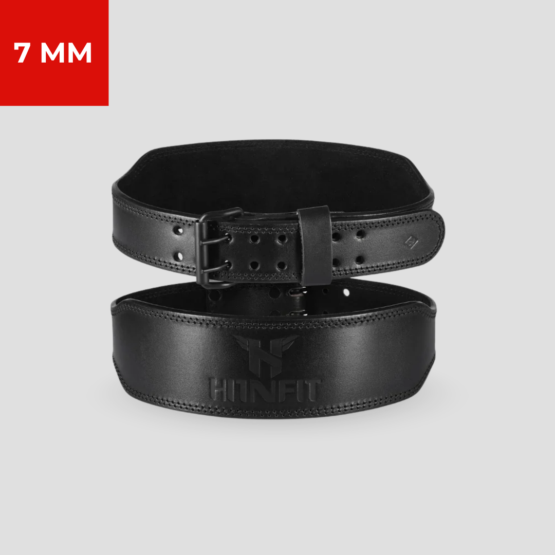 7mm Classic Weightlifting Leather Belt (Black)