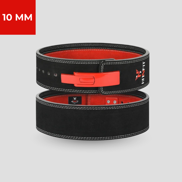 10mm Lever Belt (Black/Red - Double Tone)