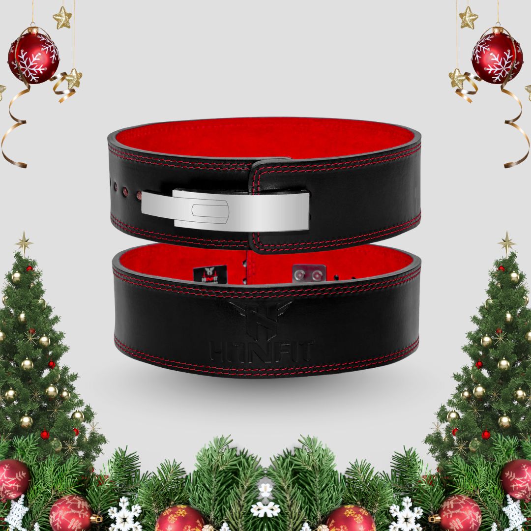 10mm Lever Powerlifting Belt (Double Tone - Black/Red)