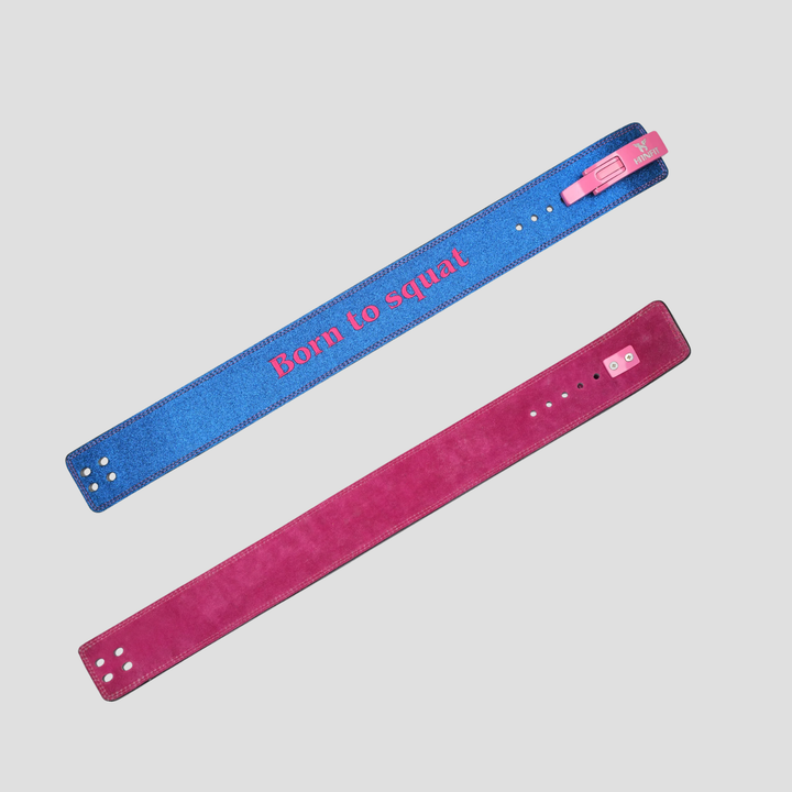 10mm Lever Belt (Sparkle Blue - Born to Squat)