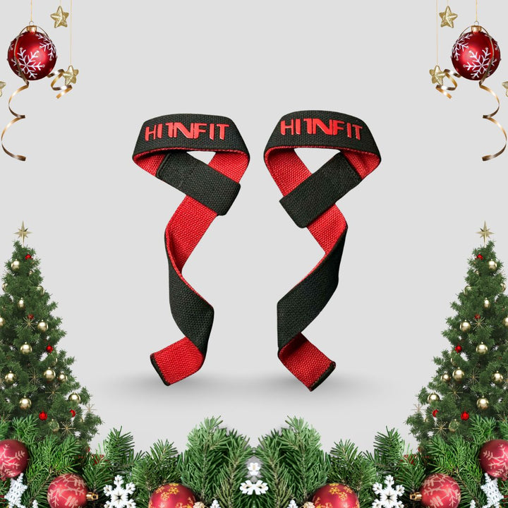 Dual-Ply Cotton Lifting Straps (Black/Red - 24")