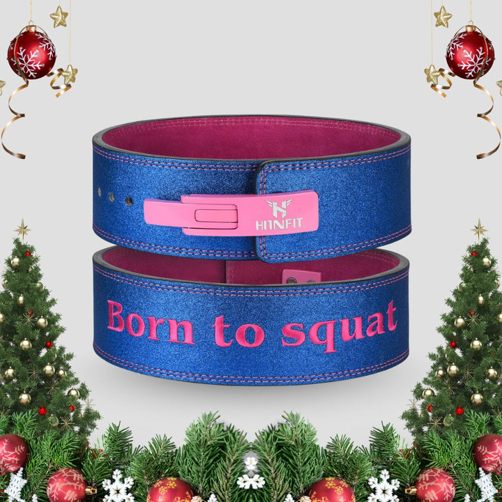 10mm Lever Belt (Sparkle Blue - Born to Squat)