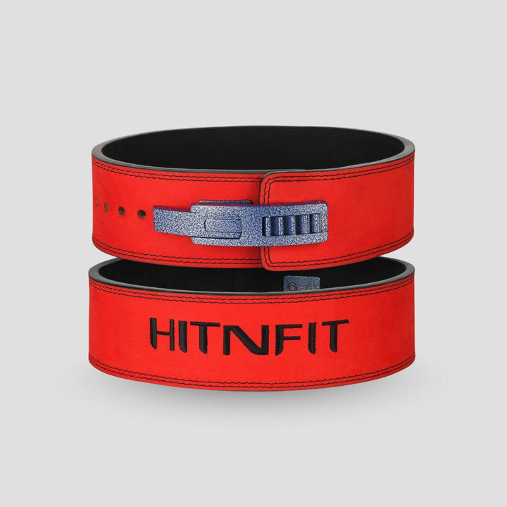 13mm Powerlifting Lever Belt - Premium Edition (Red/Black)