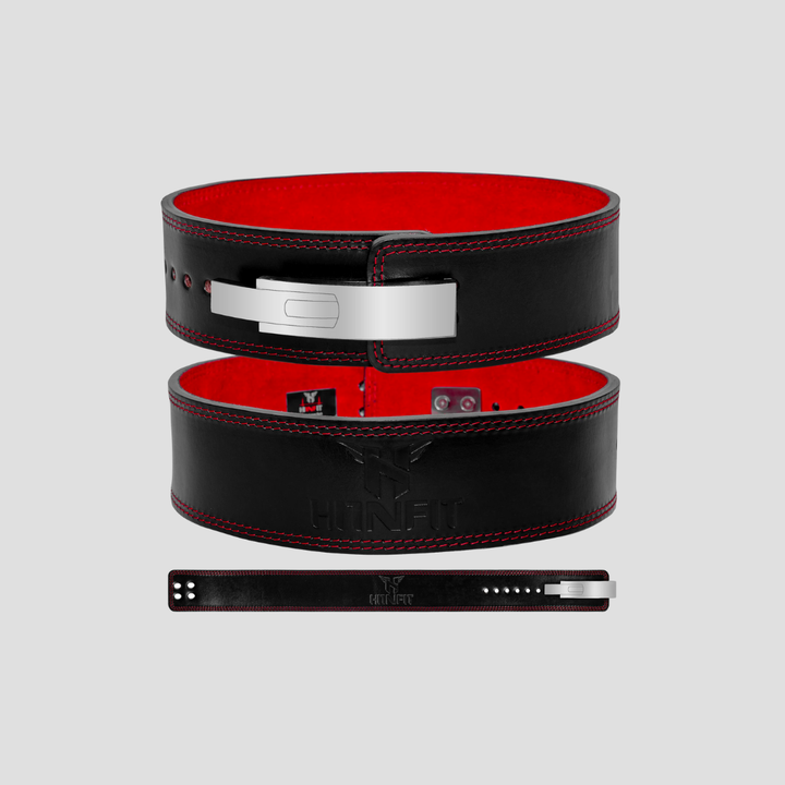 10mm Lever Powerlifting Belt (Double Tone - Black/Red)