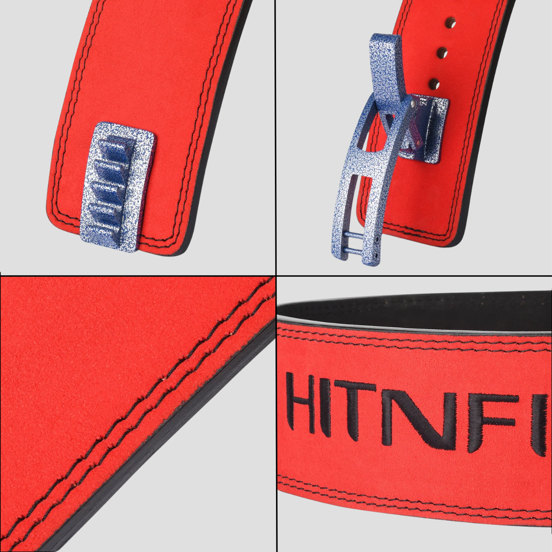 13mm Powerlifting Lever Belt - Premium Edition (Red/Black)