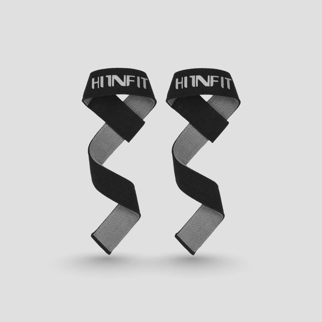 Dual-Ply Cotton Lifting Straps (Black/Gray - 24")