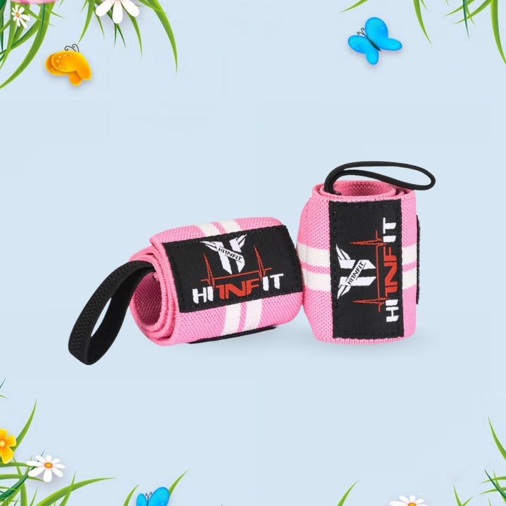 Ultra Heavy Duty Weightlifting Wrist Wraps - 18" (Pink)