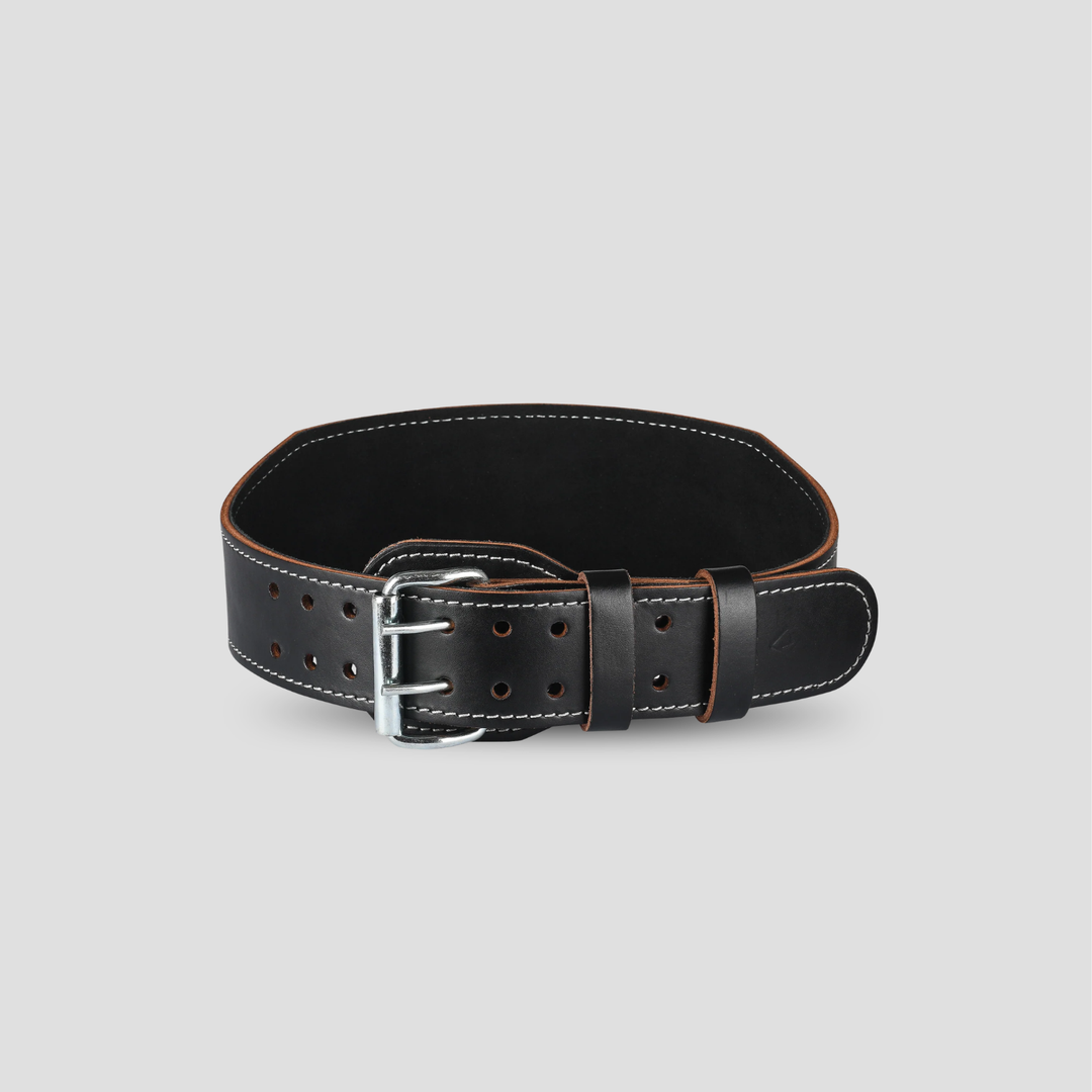 Classic Weight Lifting Leather Belt (10cm Wide - Black)
