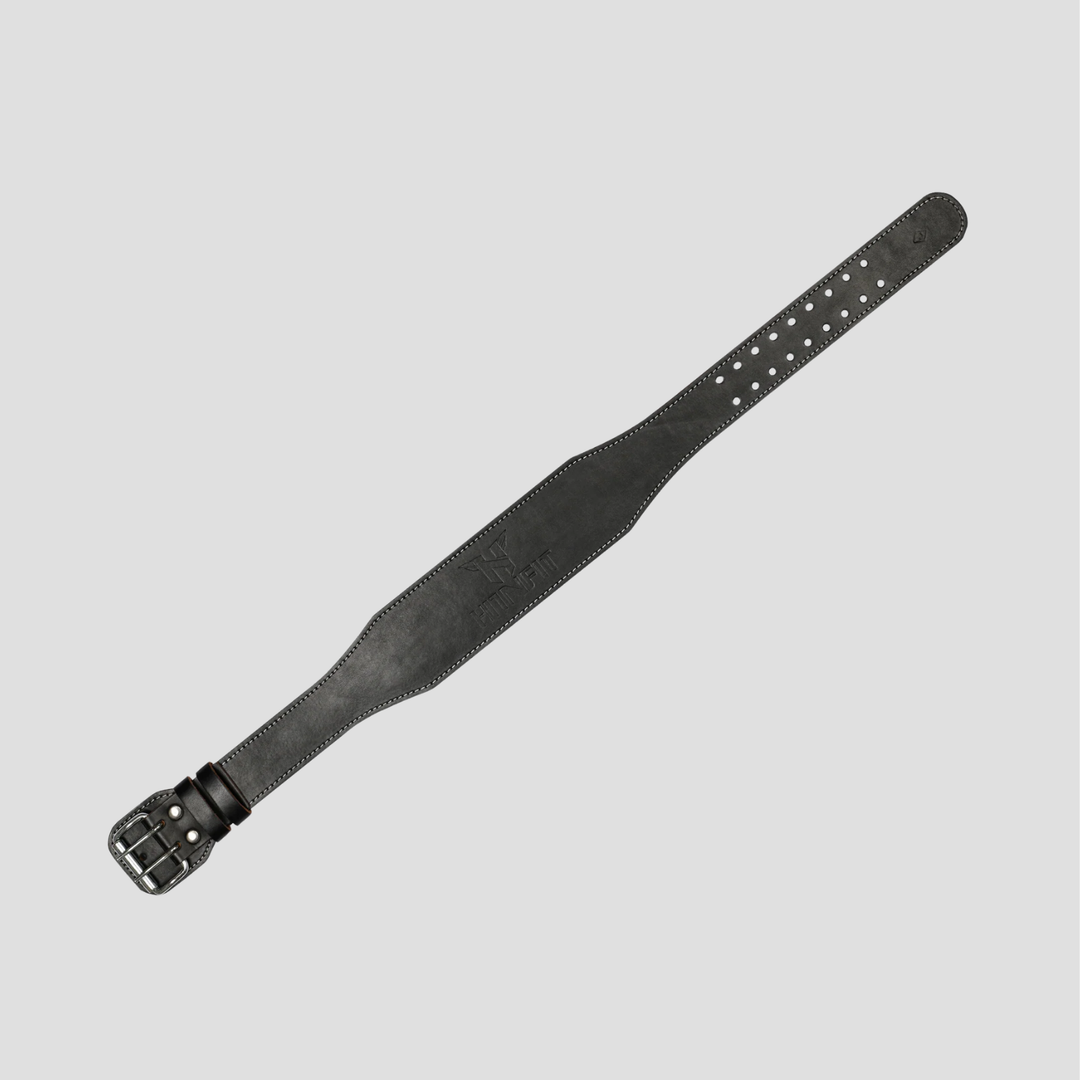 Classic Weight Lifting Leather Belt (10cm Wide - Black)