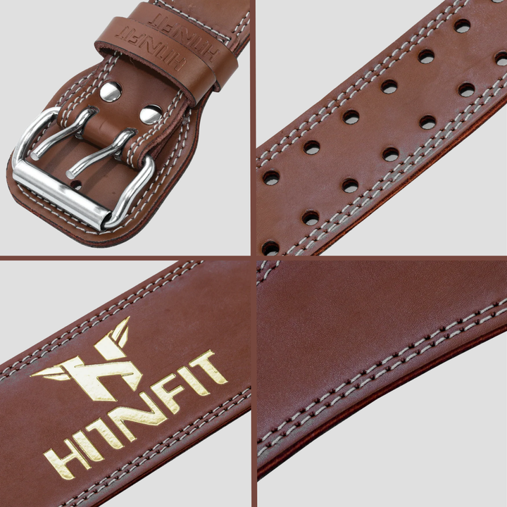 Classic Weightlifting Leather Belt (Brown)