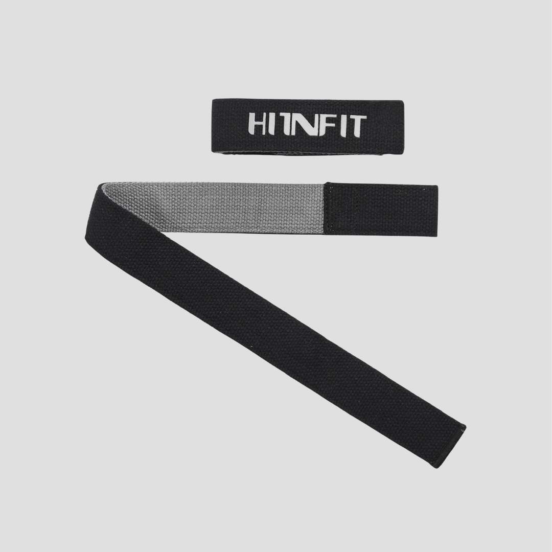 Dual-Ply Cotton Lifting Straps (Black/Gray - 24")