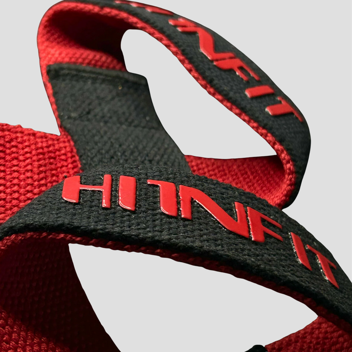 Dual-Ply Cotton Lifting Straps (Black/Red - 24")