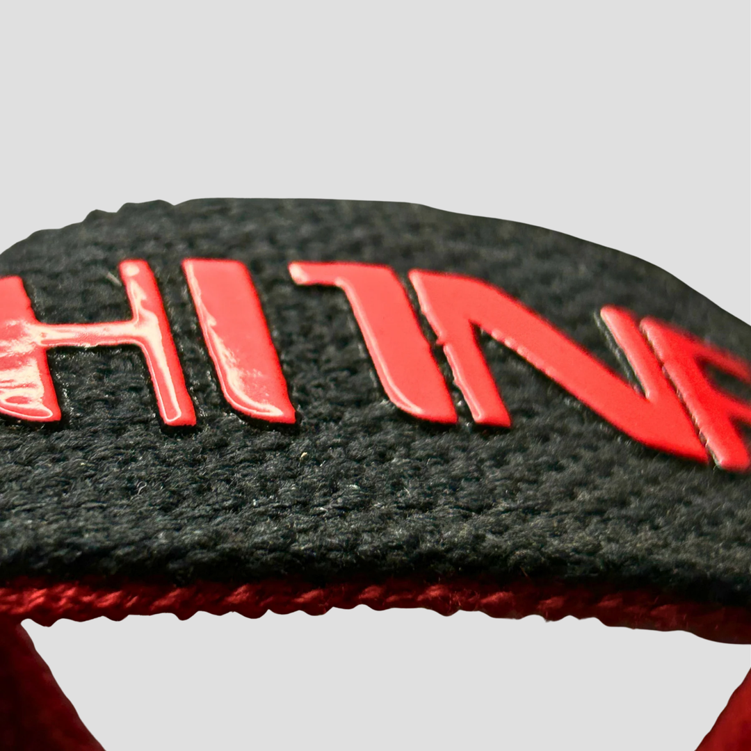 Dual-Ply Cotton Lifting Straps (Black/Red - 24")
