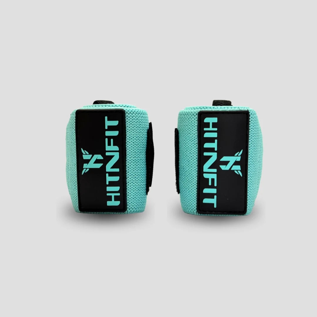 Weightlifting Wrist Wraps 18" (Heavy - Aqua)