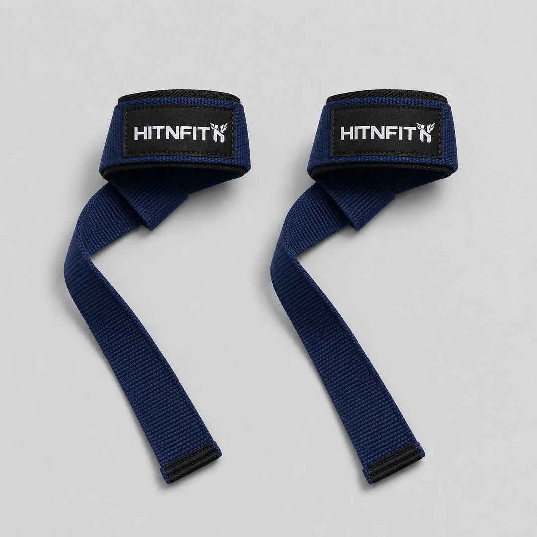 Padded Cotton Lifting Straps (Navy Blue - 24")