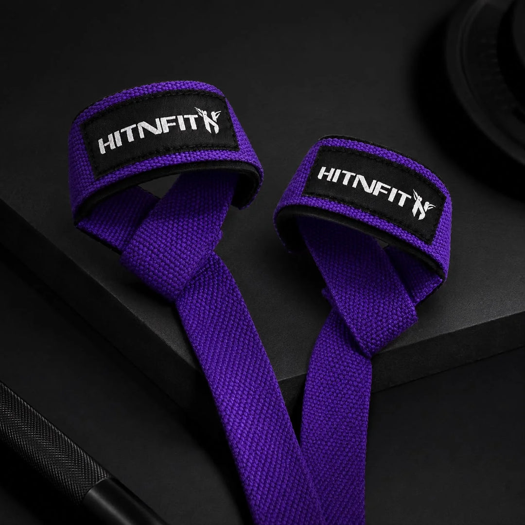 Padded Cotton Lifting Straps (Purple - 24")