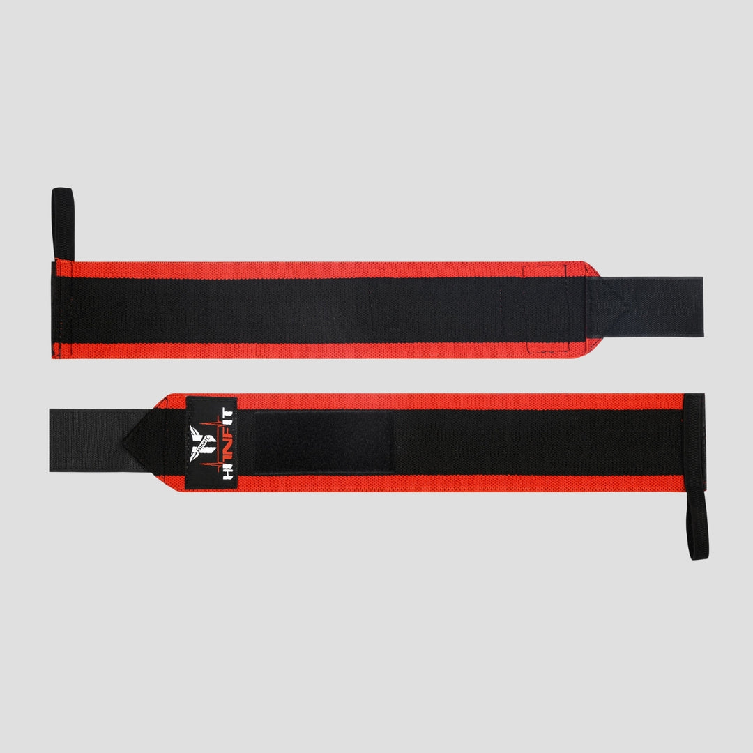 Ultra Heavy Duty Weightlifting Wrist Wraps - 18" (Red)